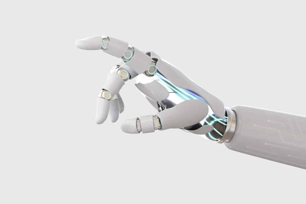 cyborg hand finger background technology artificial intelligence